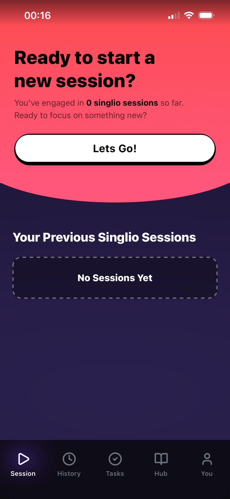 Singlio app screenshot